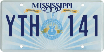 MS license plate YTH141