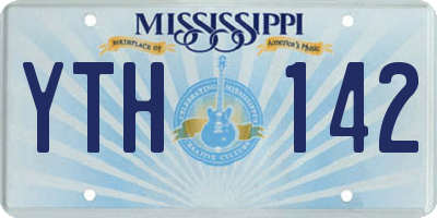 MS license plate YTH142