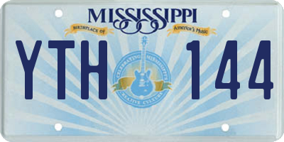 MS license plate YTH144