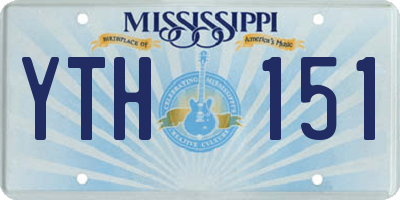MS license plate YTH151