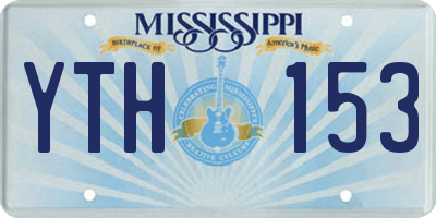 MS license plate YTH153