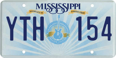 MS license plate YTH154
