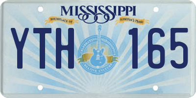 MS license plate YTH165