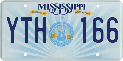 MS license plate YTH166