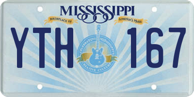 MS license plate YTH167