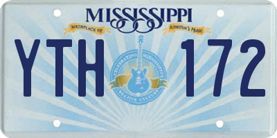 MS license plate YTH172