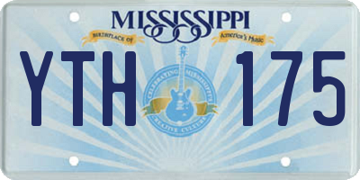 MS license plate YTH175
