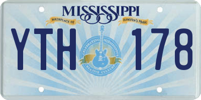 MS license plate YTH178