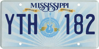 MS license plate YTH182