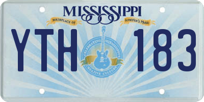 MS license plate YTH183