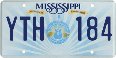 MS license plate YTH184