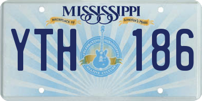 MS license plate YTH186
