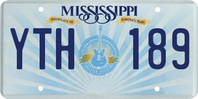 MS license plate YTH189