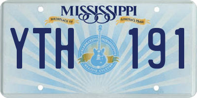 MS license plate YTH191