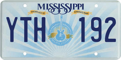 MS license plate YTH192