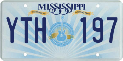 MS license plate YTH197