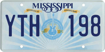 MS license plate YTH198