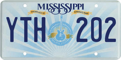 MS license plate YTH202