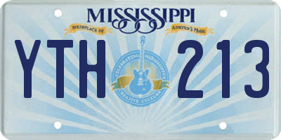 MS license plate YTH213