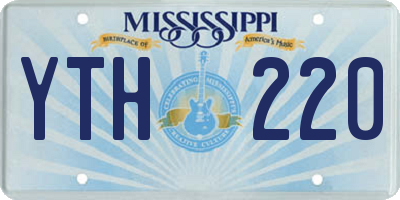 MS license plate YTH220