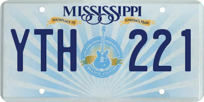 MS license plate YTH221