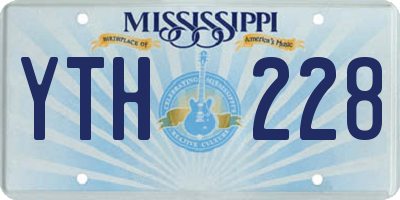 MS license plate YTH228