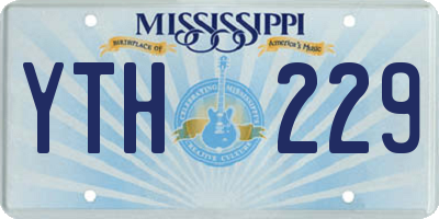 MS license plate YTH229