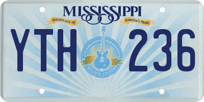 MS license plate YTH236