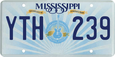 MS license plate YTH239