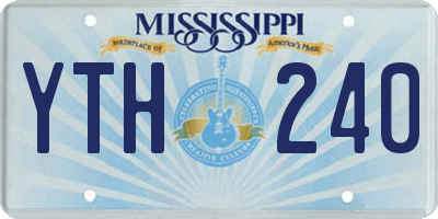 MS license plate YTH240