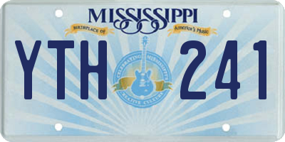 MS license plate YTH241