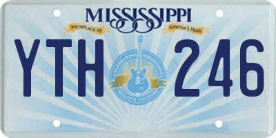 MS license plate YTH246