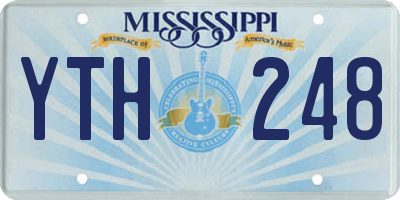 MS license plate YTH248
