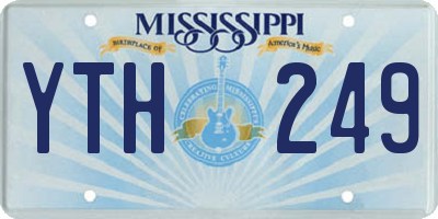 MS license plate YTH249