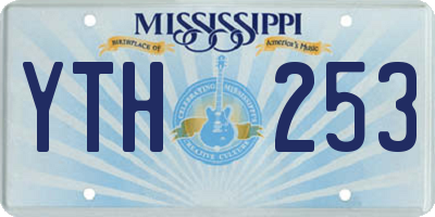 MS license plate YTH253