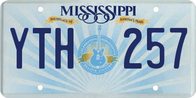 MS license plate YTH257
