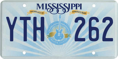 MS license plate YTH262