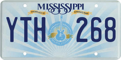 MS license plate YTH268