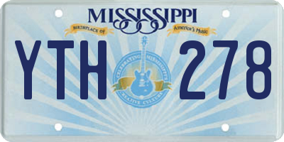 MS license plate YTH278