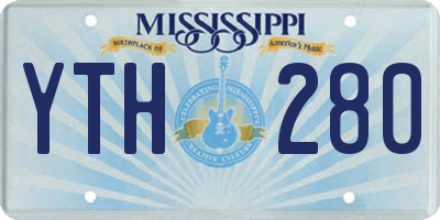 MS license plate YTH280