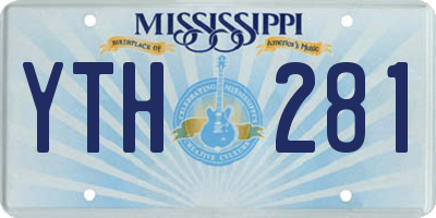 MS license plate YTH281