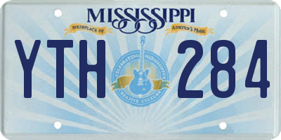 MS license plate YTH284