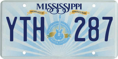 MS license plate YTH287