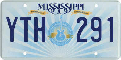 MS license plate YTH291