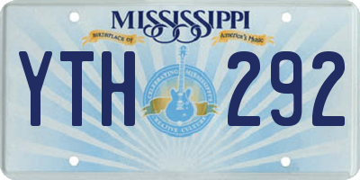 MS license plate YTH292