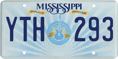 MS license plate YTH293