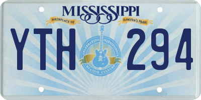 MS license plate YTH294