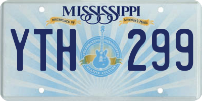 MS license plate YTH299