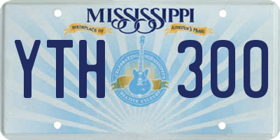 MS license plate YTH300