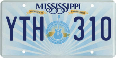 MS license plate YTH310